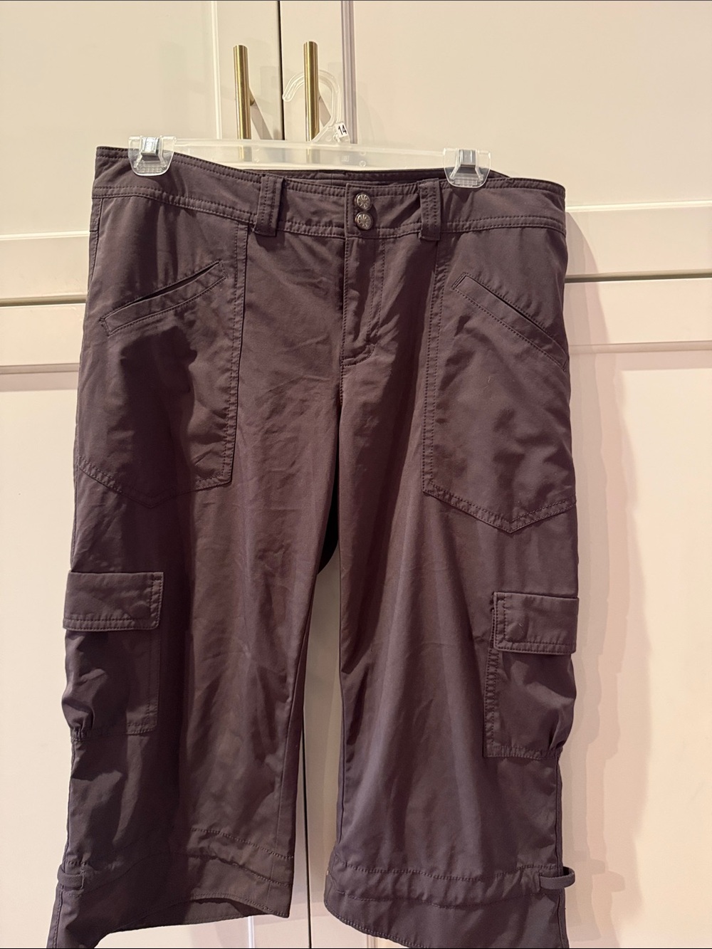 Athleta Brown Cargo Capris - Casual Utility Pants